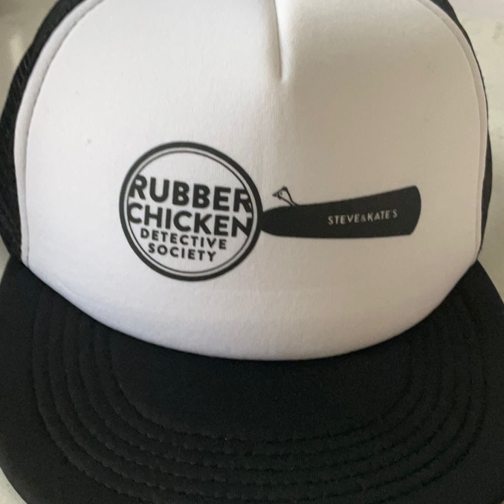 Black and white trucker hat
